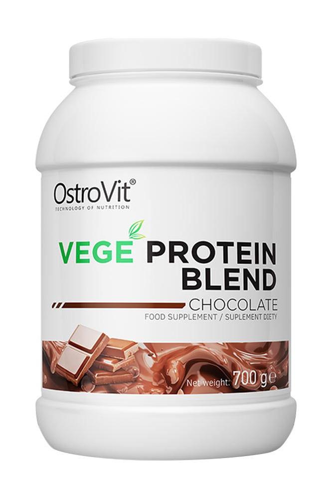 OstroVit VEGE Protein Blend chocolate supplement in 700g container, ideal for muscle building and recovery.
