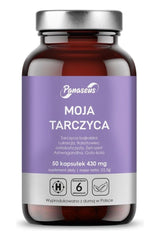 Panaseus My Thyroid supplement bottle, 50 capsules, designed to support thyroid function and overall wellness.