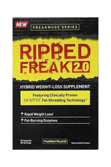 PharmaFreak Ripped Freak 2.0, hybrid weight-loss supplement with clinically proven SINETROL technology.