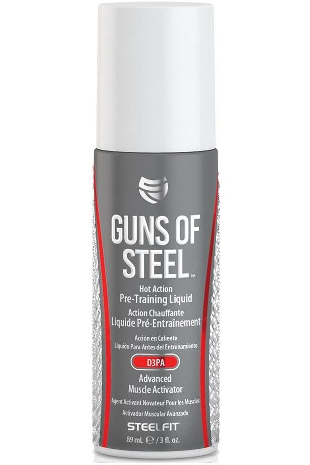 Pro Tan Guns of Steel Hot Action Pre-Training Liquid 89 ml for enhanced muscle pump and endurance during workouts.