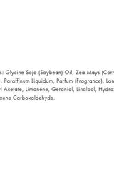 Ingredients list for Pro Tan Muscle Juice Maximum Definition Competition Posing Oil including natural oils and fragrances.