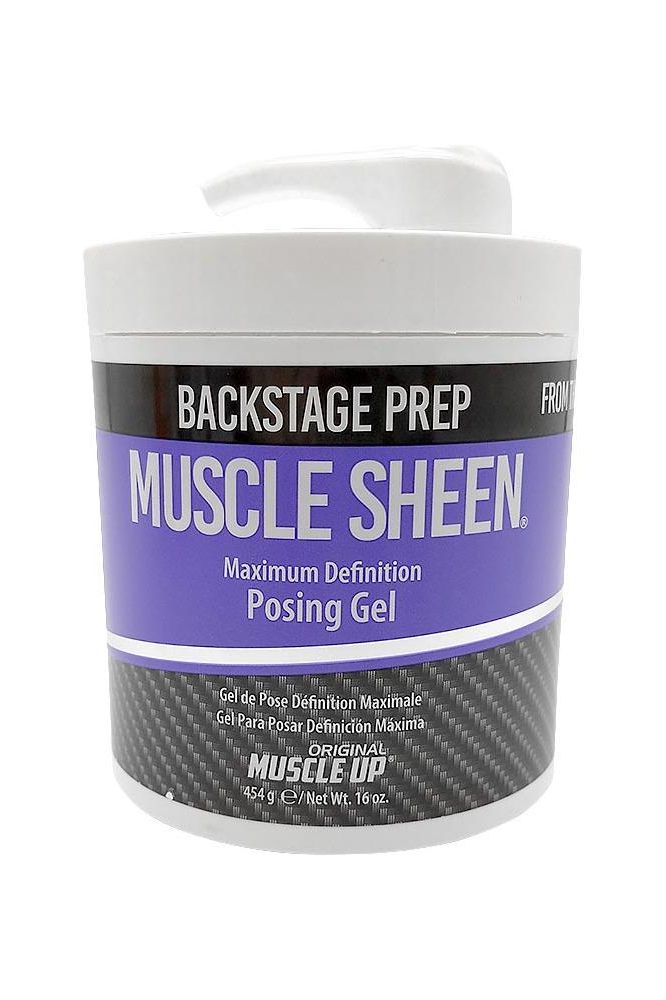 Pro Tan Muscle Sheen Maximum Definition Posing Gel container for enhanced muscle definition and shine under bright lights.