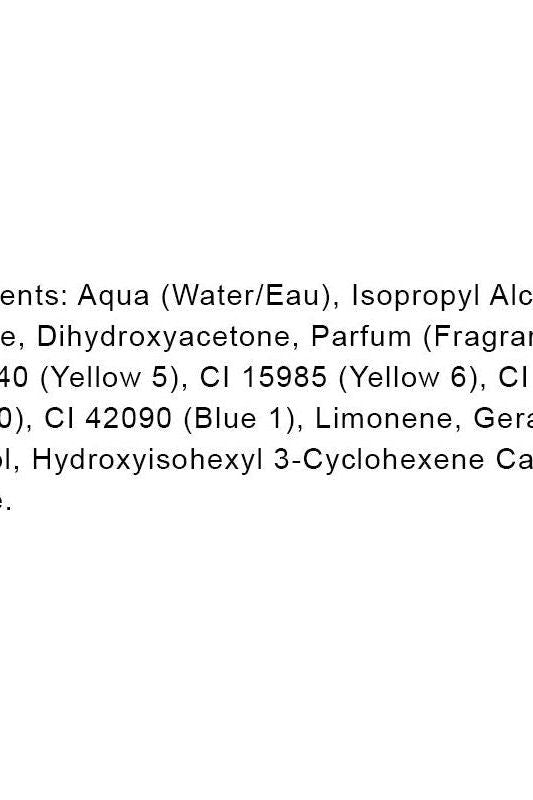 Ingredient list for Pro Tan Overnight Competition Color including water, alcohol, and color additives.