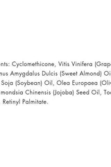 Ingredients list for Pro Tan Show Shine Ultra-Light Posing Oil including oils and skin-benefiting compounds.