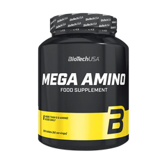 BioTechUSA Mega Amino baksida näringsfakta