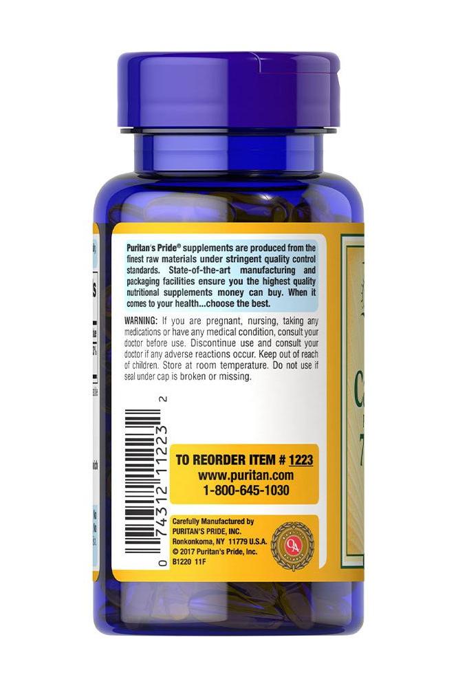 Puritan's Pride Beta-Carotene 25,000 IU supplement bottle for eye health and immune support.
