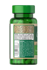 Puritan's Pride Cordyceps Mushroom 750 mg - 60 Capsules bottle with green lid and informative label.