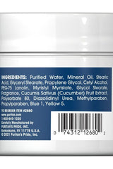 Ingredients list for Puritan's Pride Crushed Cucumber Cleansing Cream, including cucumber extract and moisturizing compounds.
