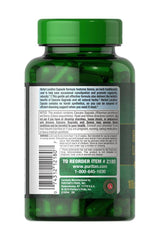Puritan's Pride Herbal Laxative capsules bottle, promotes regularity with no artificial additives.