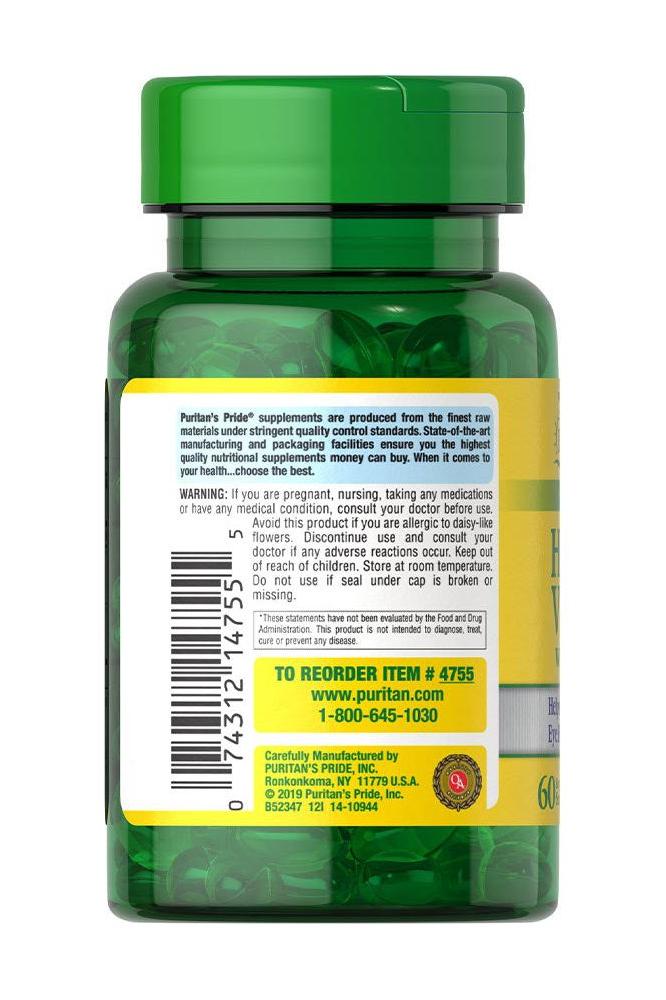 Puritan's Pride Herbavision with Lutein and Bilberry softgel bottle, supporting healthy vision and eye health.