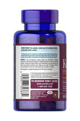 Puritan's Pride Krill Oil Plus bottle with 60 softgels, supports heart health and provides essential omega-3 fatty acids.