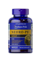 Puritan's Pride Neuro-PS Gold 90 softgels for brain function and mental health support.