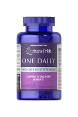 Puritan's Pride One Daily Women's Multivitamin bottle with 100 caplets for women's health support.