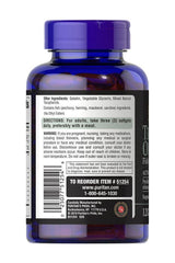 Puritan's Pride Triple Omega 3-6-9 Fish & Flax Oils softgel supplement bottle, 120 count, with supplement facts.