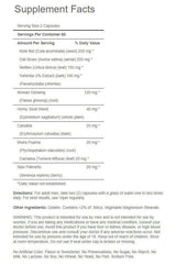 Supplement facts for Puritan's Pride Viper capsules, highlighting natural ingredients and dosages in each serving.