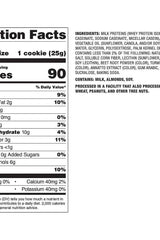 Nutrition facts label for Quest Nutrition Frosted Cookies, Birthday Cake flavor, listing ingredients and nutritional information.