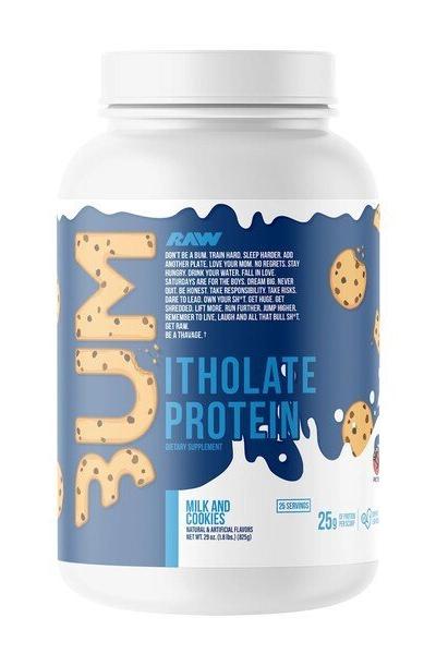 CBUM Itholate Protein in Milk and Cookies flavor, featuring 25g protein per serving in a high-quality whey isolate formula.