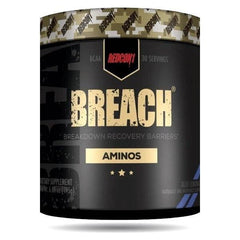 Redcon1 Breach Aminos supplement container for optimal muscle recovery and performance.