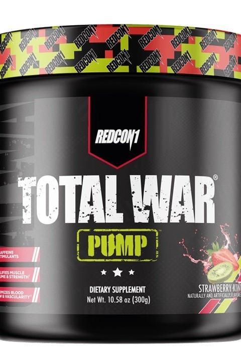 Redcon1 Total War Pump dietary supplement container for enhanced endurance and muscle volume