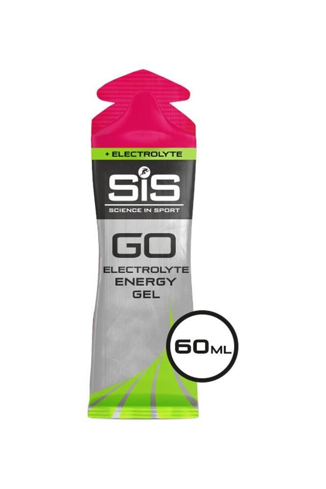 Science in Sport GO Energy + Electrolyte Gel packet 60ml, designed for quick energy and electrolyte replenishment during workouts.