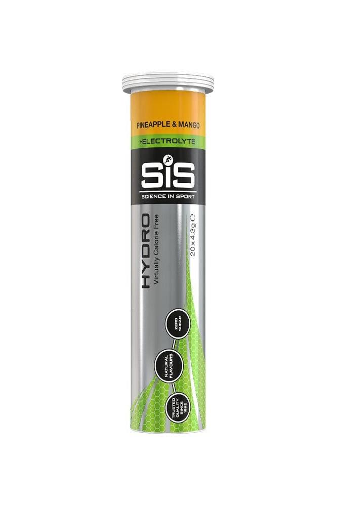 Science in Sport GO Hydro Tablet with Pineapple & Mango flavor, designed for optimal hydration and low calorie intake.