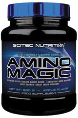 Scitec Nutrition Amino Magic apple flavor, 10-component amino complex, essential BCAAs, zero sugars, 500g food supplement.