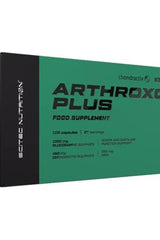 Scitec Nutrition Arthroxon Plus supplement packaging, 108 capsules, supports joint health and contains glucosamine and chondroitin.