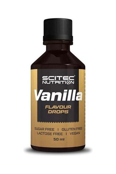 Scitec Nutrition Vanilla Flavour Drops - Sugar free, gluten free, lactose free, vegan, 50 ml.