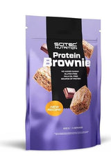 Scitec Nutrition Protein Brownie 600g package featuring high-protein and low-sugar snack options.