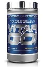 Scitec Nutrition Vitargo Go! energy supplement container in orange flavor, 800g. High molecular weight carbohydrate.