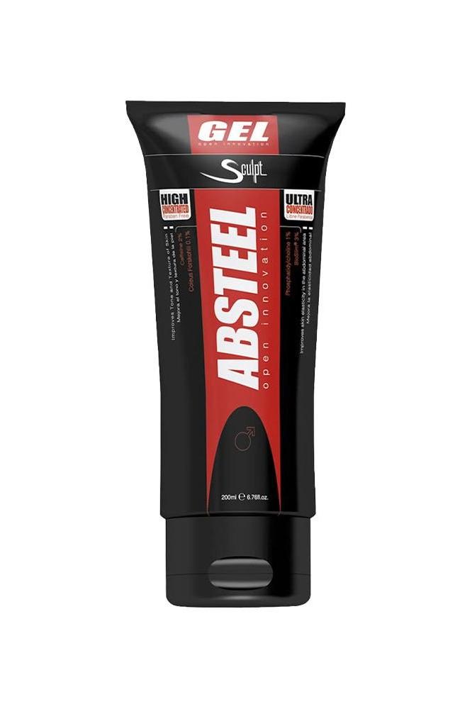 Sculpt Absteel gel tube for reducing belly fat and defining abs, 200ml, high concentration of active ingredients.
