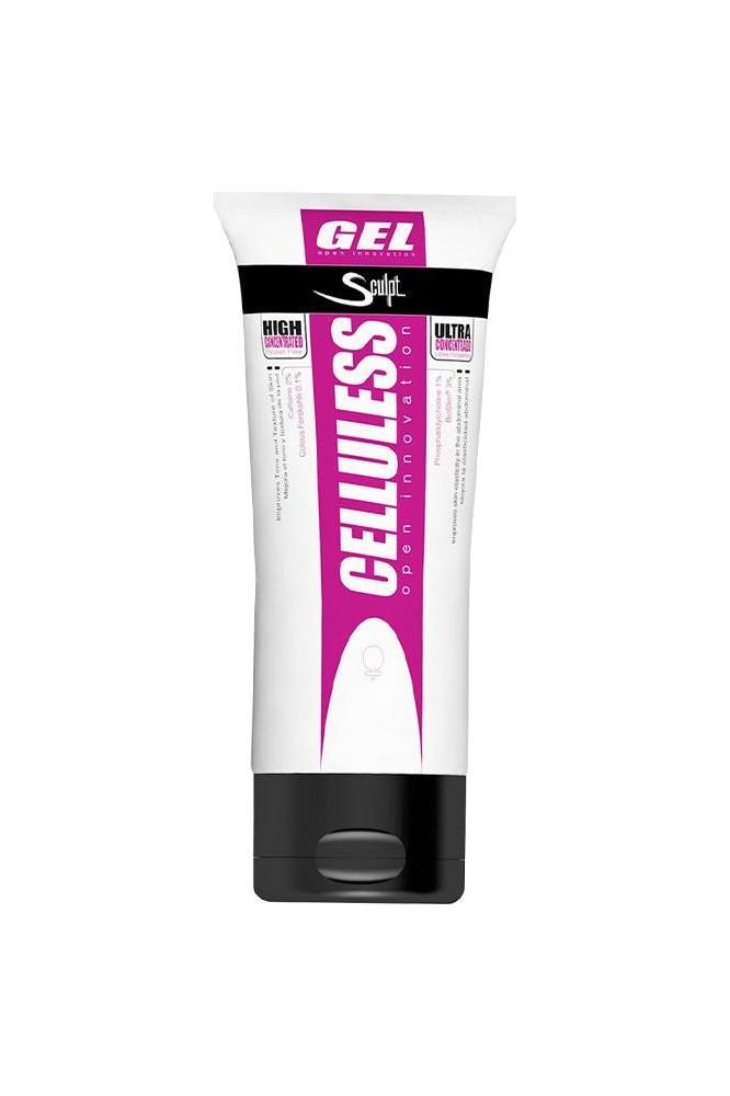 Sculpt - Celluless® gel tube, an effective treatment for stubborn fat with high-quality active ingredients.