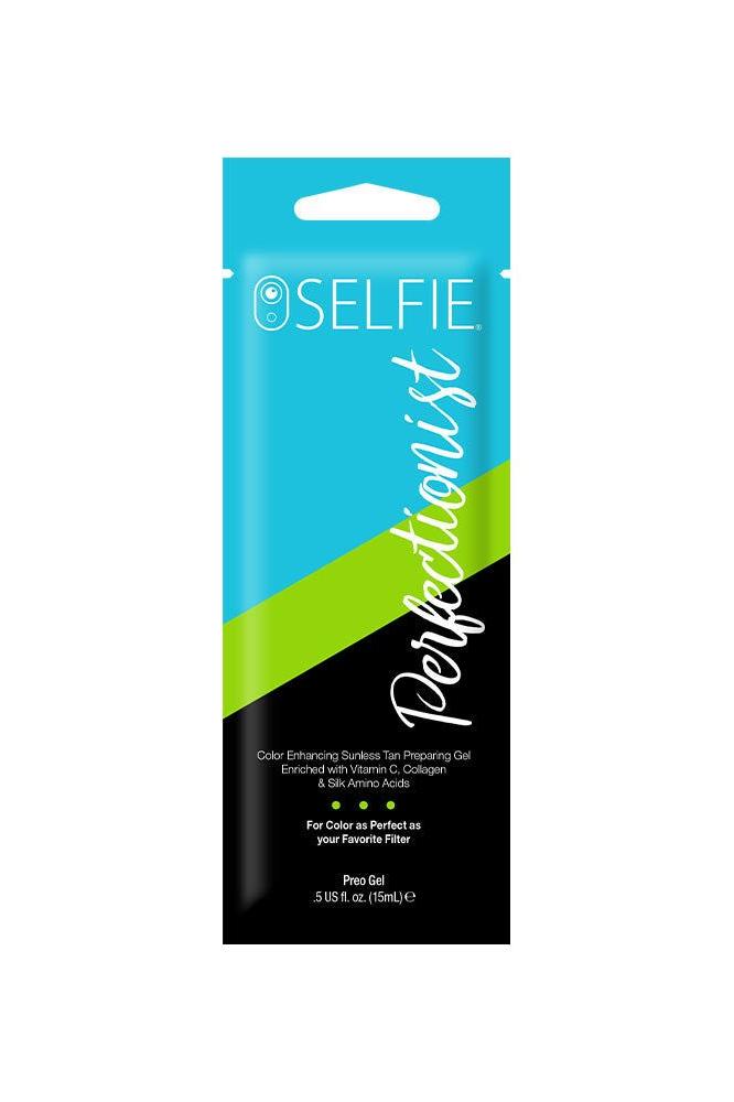 Selfie Perfectionist Prep Gel packaging, a hydrating formula for smooth, youthful skin with silk proteins and amino acids.