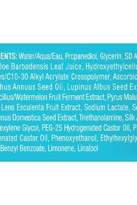 Ingredients list for Selfie Perfectionist Prep Gel, highlighting hydrating and anti-aging components.