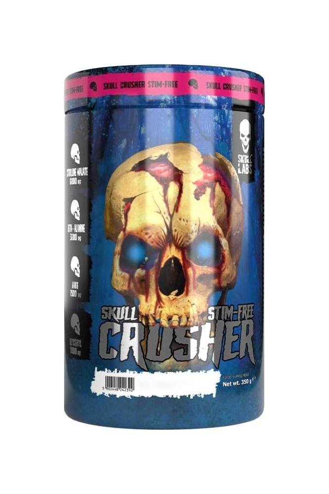 Skull Labs Skull Crusher Stim-Free pre-workout supplement container featuring a skull design.