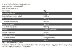 So Good! Perfect Collagen baksida näringsfakta