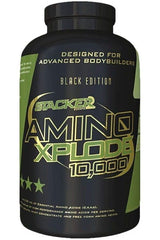 Stacker2 Europe Amino Xplode 10,000 dietary supplement for muscle recovery, 420 tablets, black edition.