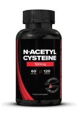 Strom Sports N-Acetyl Cysteine supplement 500mg, 120 capsules, antioxidant support, liver health, detoxification.