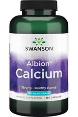 Swanson - Albion Chelated Calcium, 180mg - 180 caps - Nutri.se