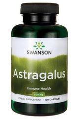 Swanson Astragalus Extract bottle with 120 capsules for immune health and energy support.