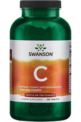 Swanson Buffered C with Bioflavonoids, 250 tablets, for enhanced immune health and gentle on the stomach.