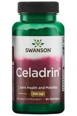 Swanson Celadrin dietary supplement bottle for joint health and mobility, containing 90 softgels of 350 mg.