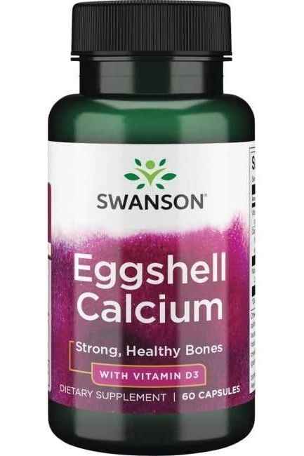 Swanson - Eggshell Calcium with Vitamin D-3 - 60 caps