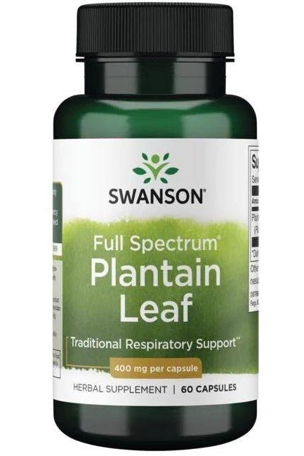 Swanson - Full Spectrum Plantain (Leaf) Plantago Major, 400mg - 60 caps - Nutri.se