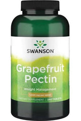 Swanson Grapefruit Pectin dietary supplement bottle with 240 tablets for weight management.