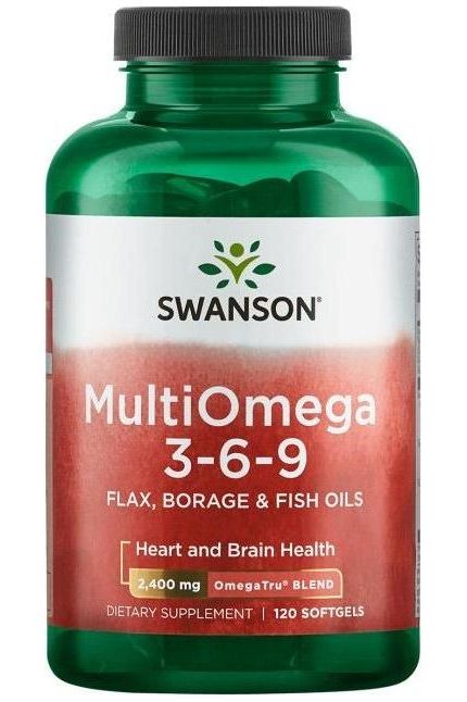 Swanson - MultiOmega 3-6-9 - Flax & Borage & Fish Oils - 120 softgels - Nutri.se
