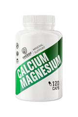 Swedish Supplements Calcium Magnesium 120 caps bottle for bone health and muscle function support.