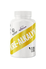 Swedish Supplements Kre-Alkalyn bottle with 120 capsules, designed to enhance muscle strength and performance.