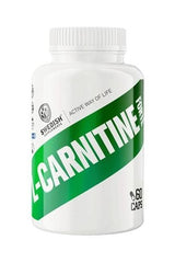 Swedish Supplements L-Carnitine Forte bottle with 60 capsules for energy and fat burning.