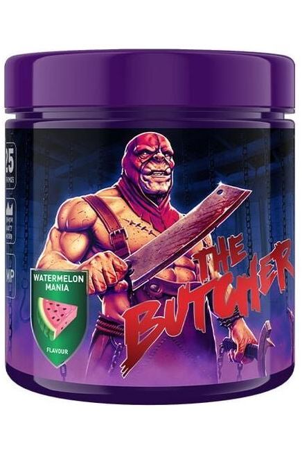 Swedish Supplements The Butcher, 425 g, Watermelon Mania flavor, energy and endurance booster for training.